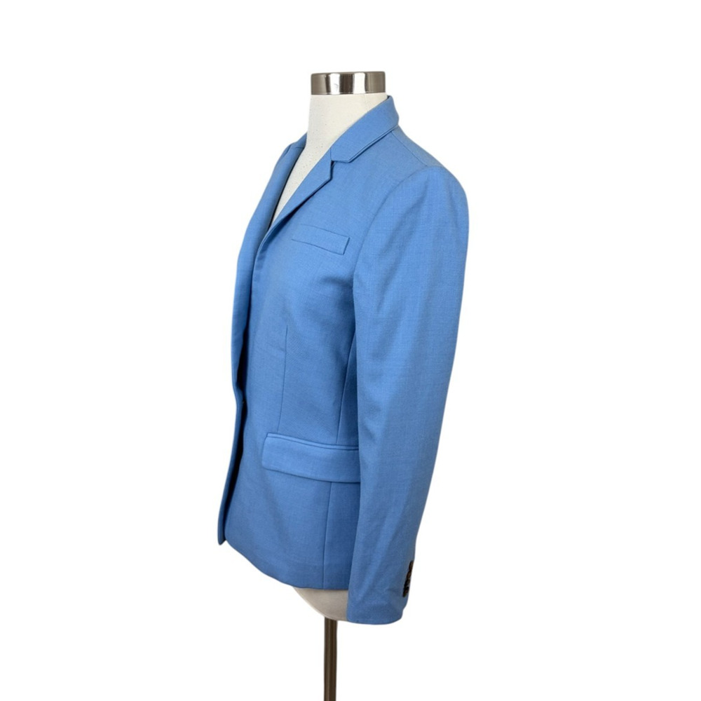 J. Crew Regent Blazer Wool Light Blue Jacket Blazer size 0 Career Academia - Picture 2 of 4